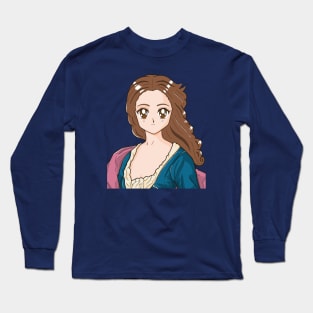 Cute Katherine Hall Portrait 90's Anime Style Long Sleeve T-Shirt